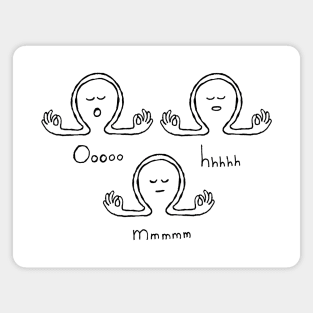 Meditating ohm physics science joke Magnet